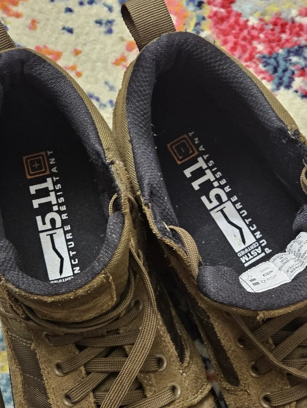 5.11 Tactical Norris Sneaker High Top Boots Mens Size 12 Brown Chukka Tactical